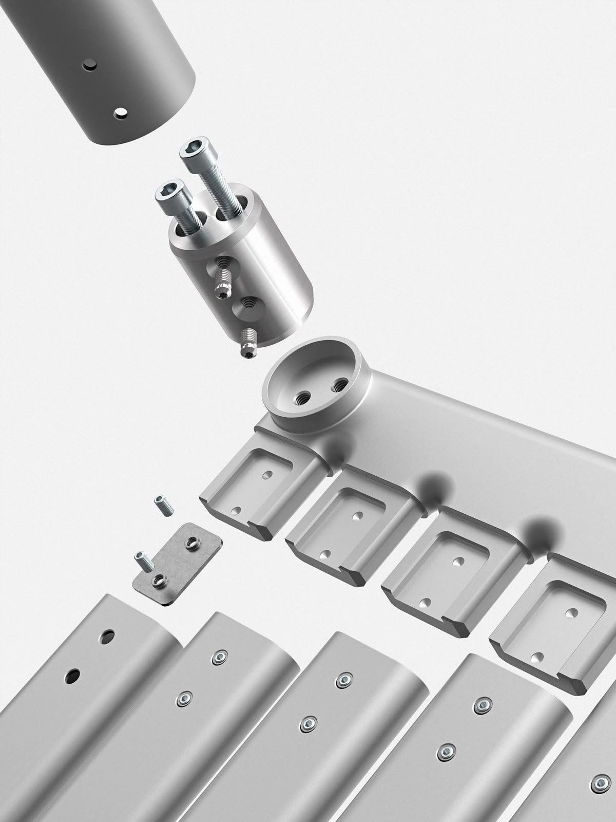 Aluminium formwork parts and machinery
